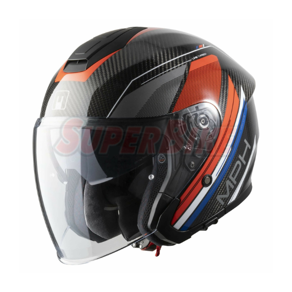 CASCO JET LINE GRAFICA BLU ROSSO CASCO JET LINE GRAFICA BLU ROSSO